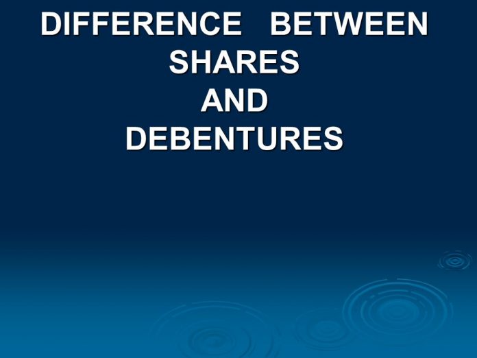 Difference between shares and debentures